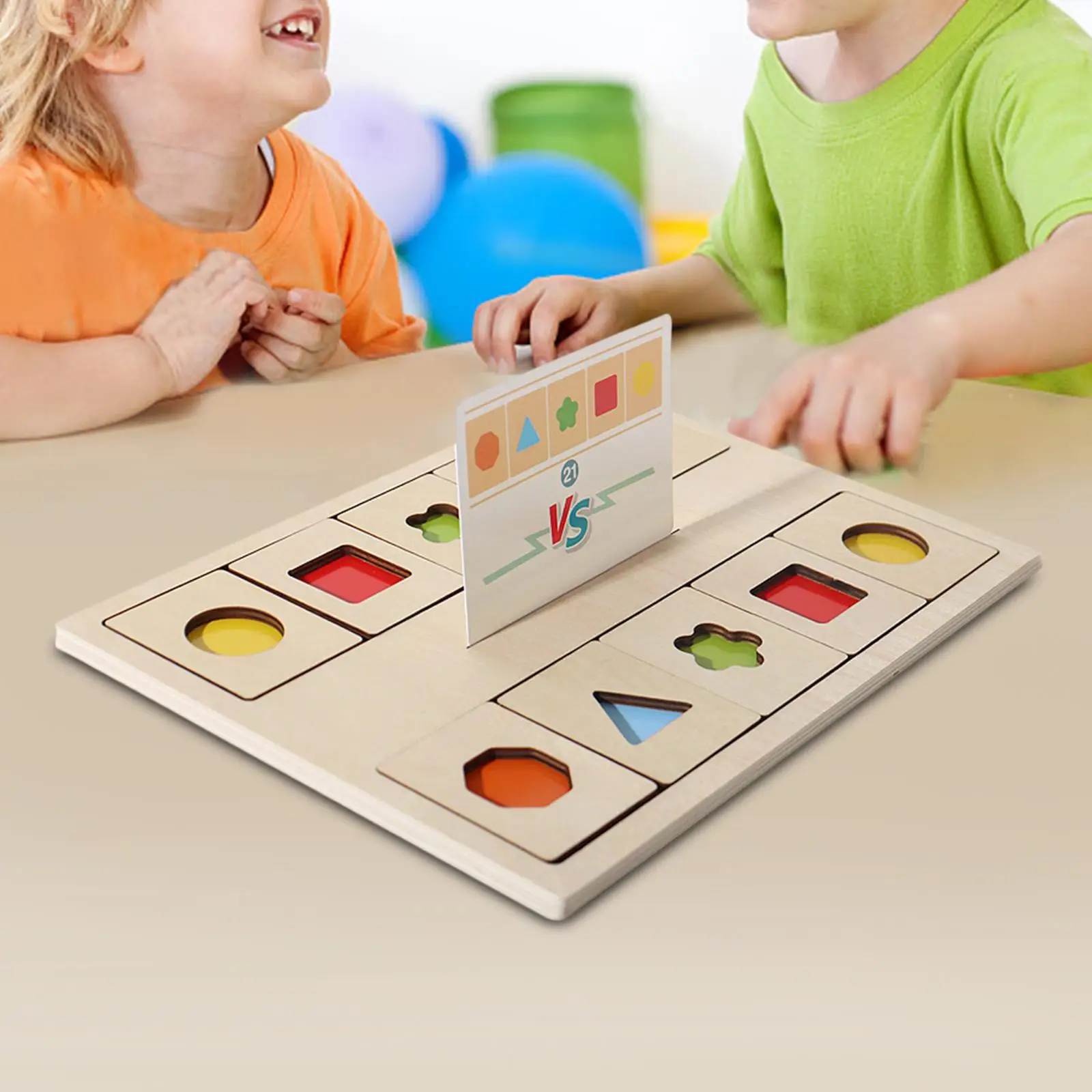 

Shape and Color Matching Geometric Matching Blocks for Kids Boys Girls