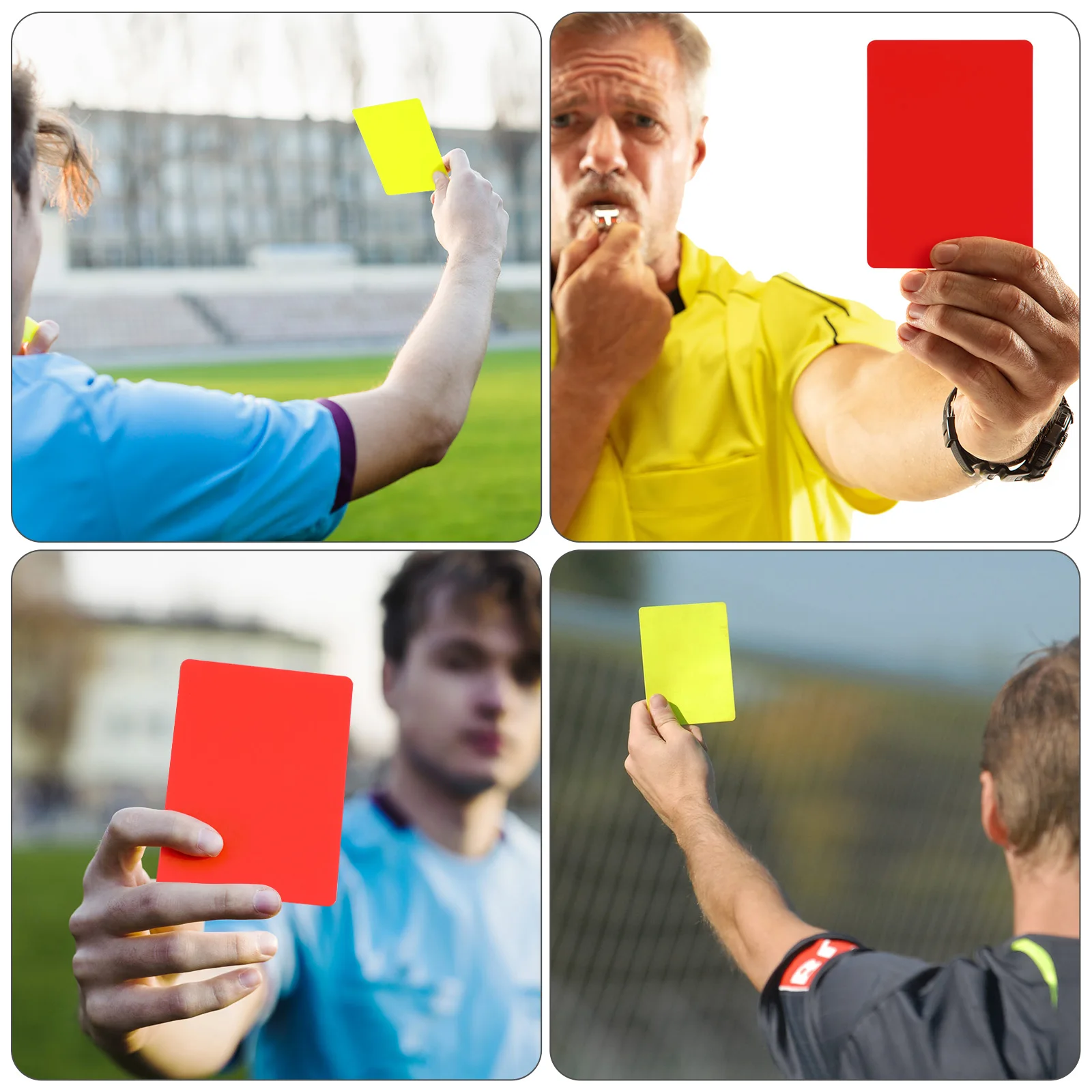 10pcs Referee Cards Set Red Yellow Judge Cards Football Soccer Standard Score Sheets Notebook Judge Accessories referee cards