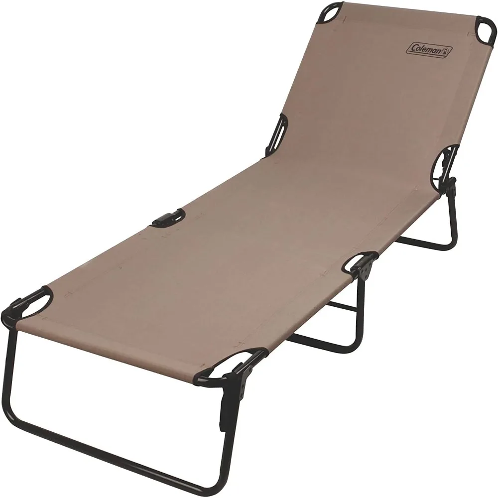 Outdoor Folding Cot, Strong Steel Frame Supports Campers up to 6ft 2in or 225lbs