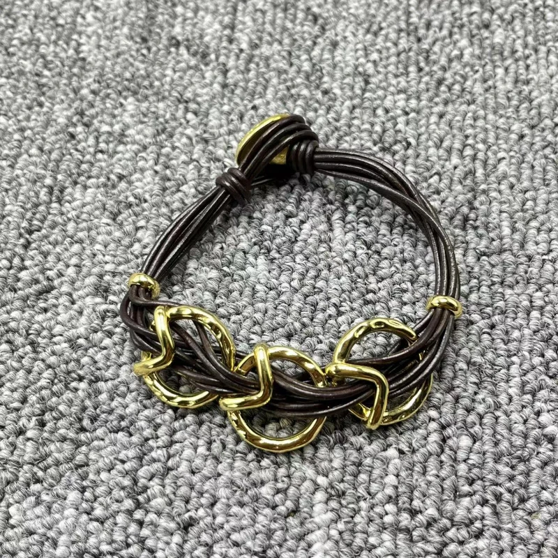 

2022 new UNOde50 exquisite fashion electroplating 925 silver 14k charm knot gold bracelet popular jewelry gifts