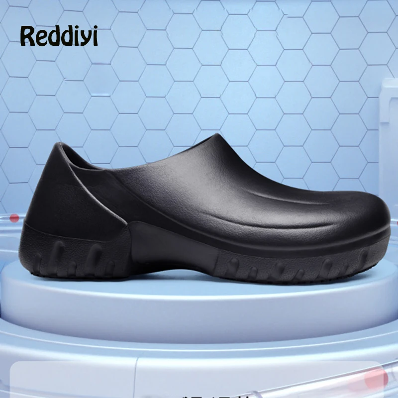 Kitchen Black Non Slip Chef Shoes Hotel Restarant Eva Waterproof Oil Proof Work Shoes Factory