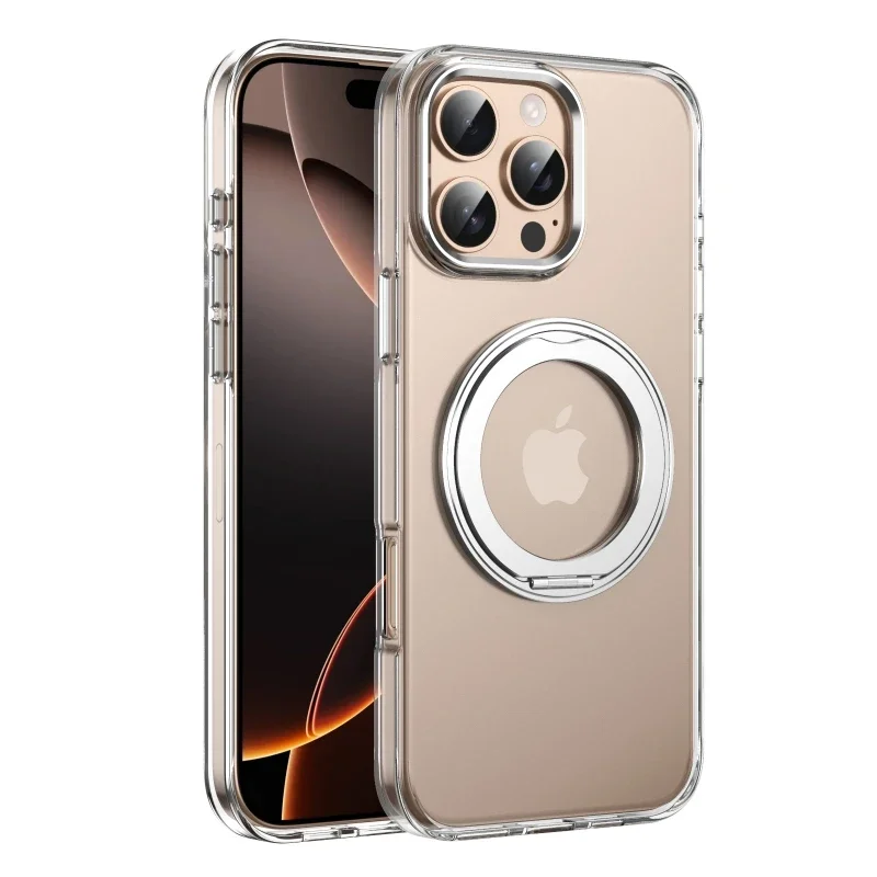 Desert Gold Phone Case with Rotating Stand and Magsafe Wireless Charging Compatibility
