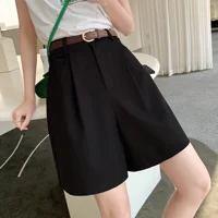 High Waist Summer Cotton Linen Women's Workwear Cargo Shorts Casual Loose Wide Leg Pants Fashionable Short Pants 2024 New - Image 4