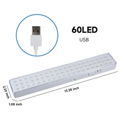Rechargeable Emergency Wall-Mounted LED Lamp for Evacuation and Power Outages (60LED-USB plug)