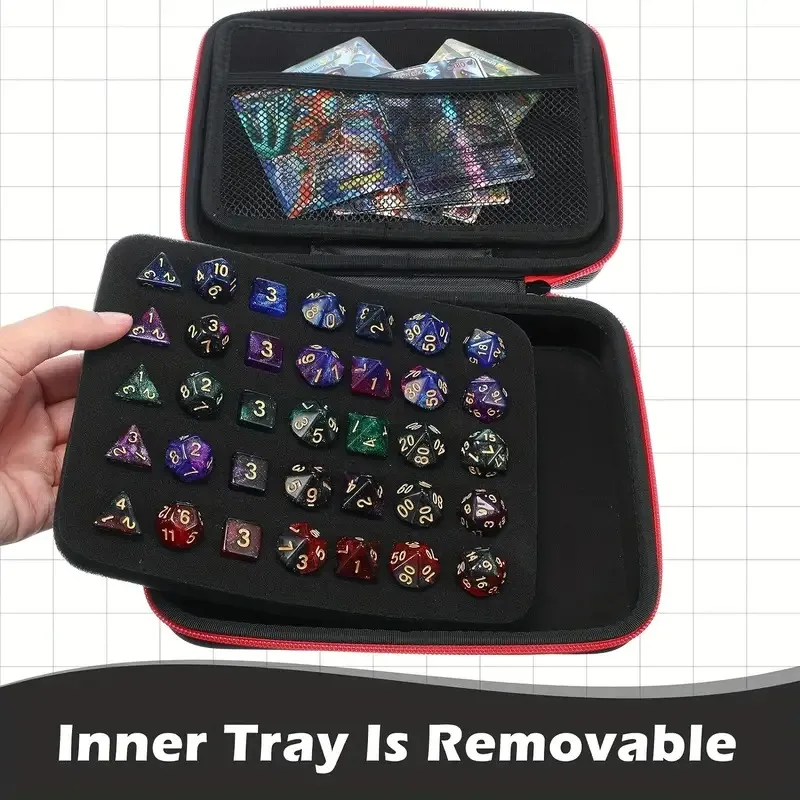 Multi-Faceted Dice Storage Case Removable Tray Without Multi Face Hand Bag For Game 1pc