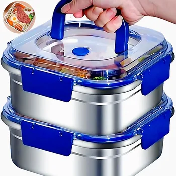 Stainless steel food storage container