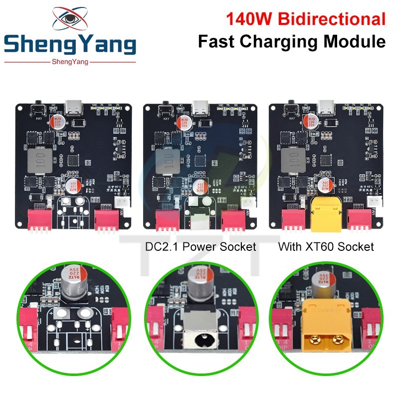 140W PD3.1 Bidirectional Fast Charger Module 2S 3S 4S 5S 6S Lithium Battery Charging Board IP2366 BMS Charger Module