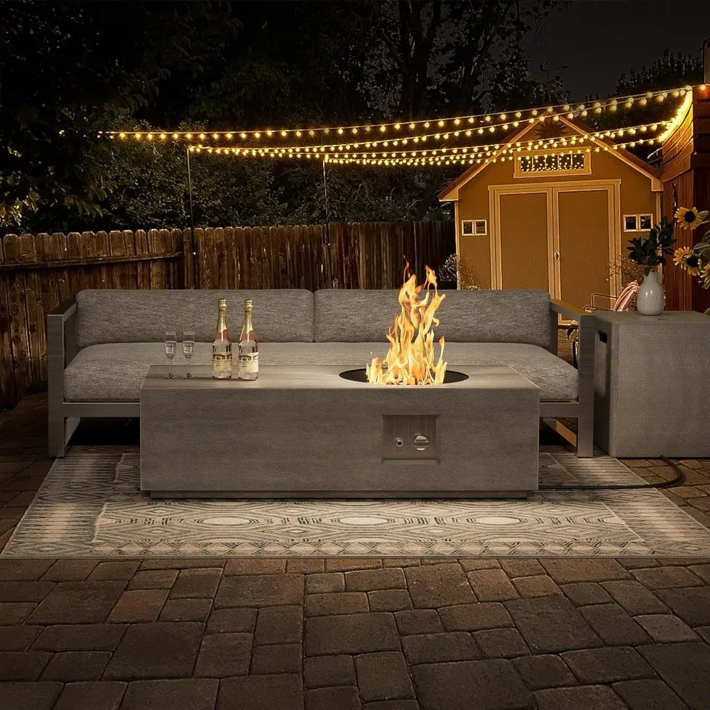 48" Propane Gas Fire Pits & Outdoor Fireplaces 42&Prime; Firepit Table, 50,000 BTU Fire Table for Patio Set，Fire Pit Table