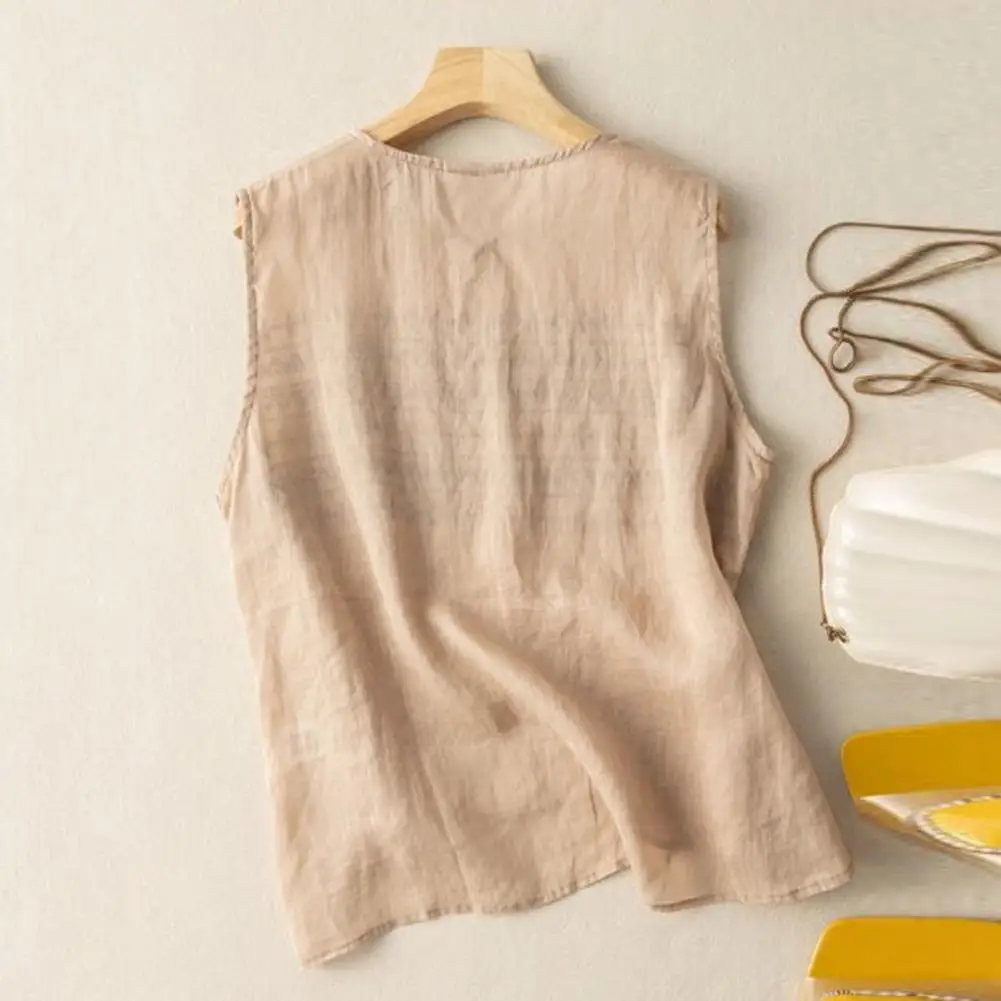 

Майка женская летняя с вышивкой, жилет из тонкой ткани с круглым вырезом, стильный уличный пуловер с вышивкой, Топ