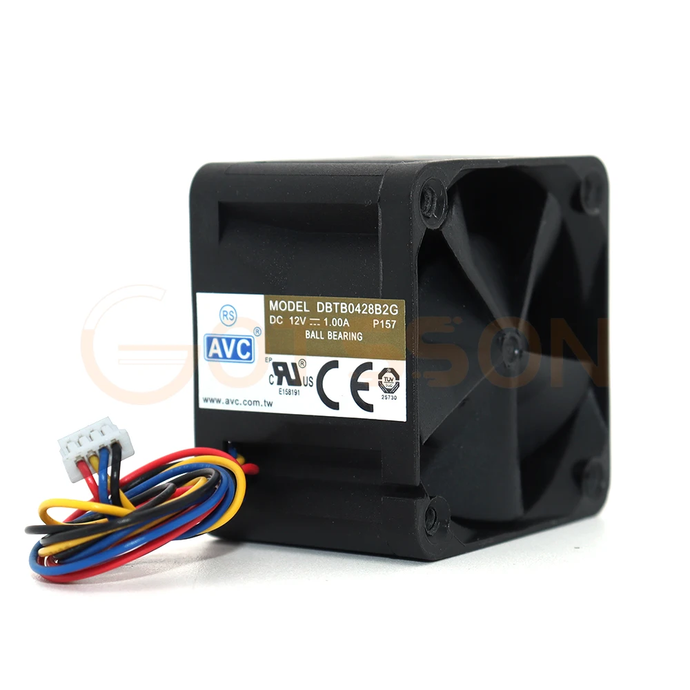 Fãs de Alta Velocidade do Servidor Rolamento de Esferas Duplo 4-wire 4-wire 4pin Pwm Avc 4028 12v 1a Dbtb0428b2g 40x40x28 mm