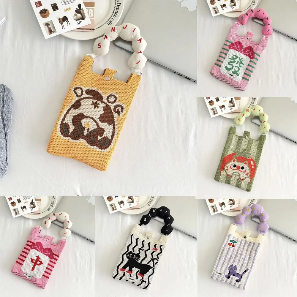 

Компактная многоразовая вместительная мультяшная сумка через плечо из полиэстера, симпатичная женская сумка для телефона