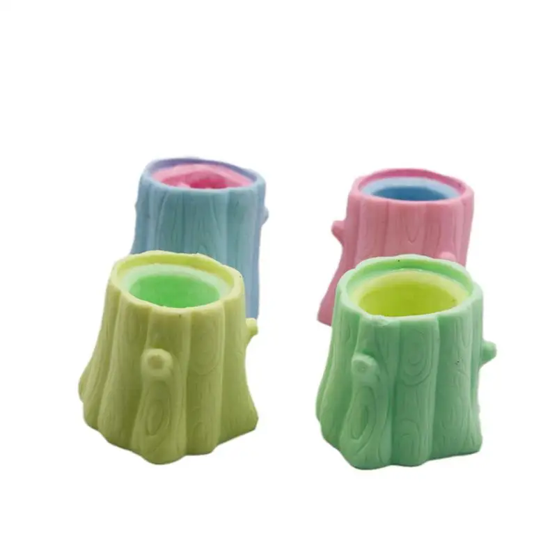 

Squeeze Toy Squirrel Sensory Toy Animal Calming Toys Tree Stump Pinch Gadgets Stress Relief Object For Kids Adults