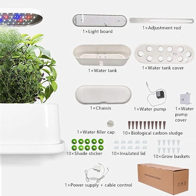 Sistema Di Coltivazione Idroponica RoseFlower - 12 Posti, Con Luce LED Regolabile, Autoirrigante - Per Erbe E Verdure Indoor - Foto 10