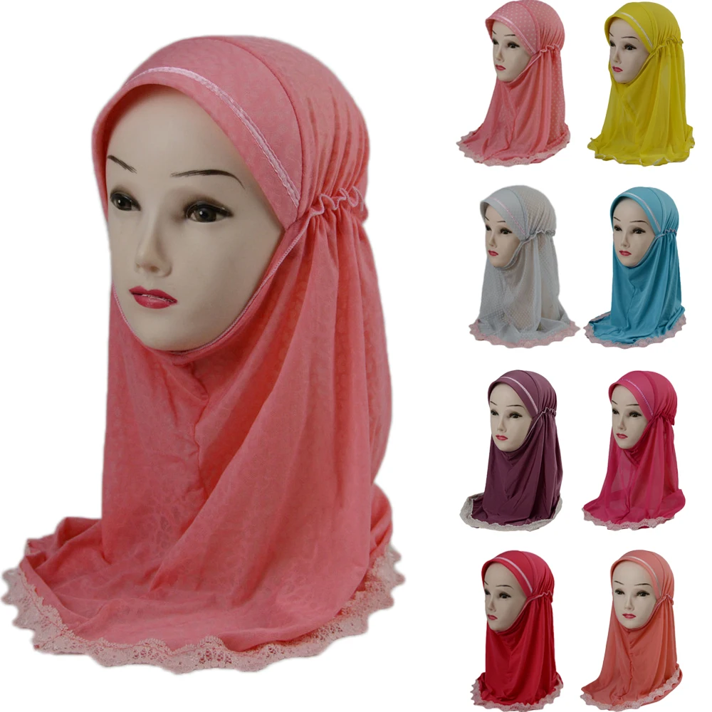 Kids Instant Hijab Muslim Girl Hijab Islamic Pieces Kids Islamic