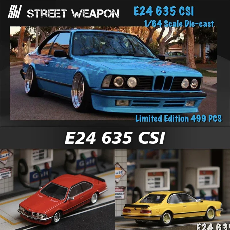 

Street Weapon 1:64 E24 635 CSI Diecast Diorama Car Model Collection Miniature Carros Toys