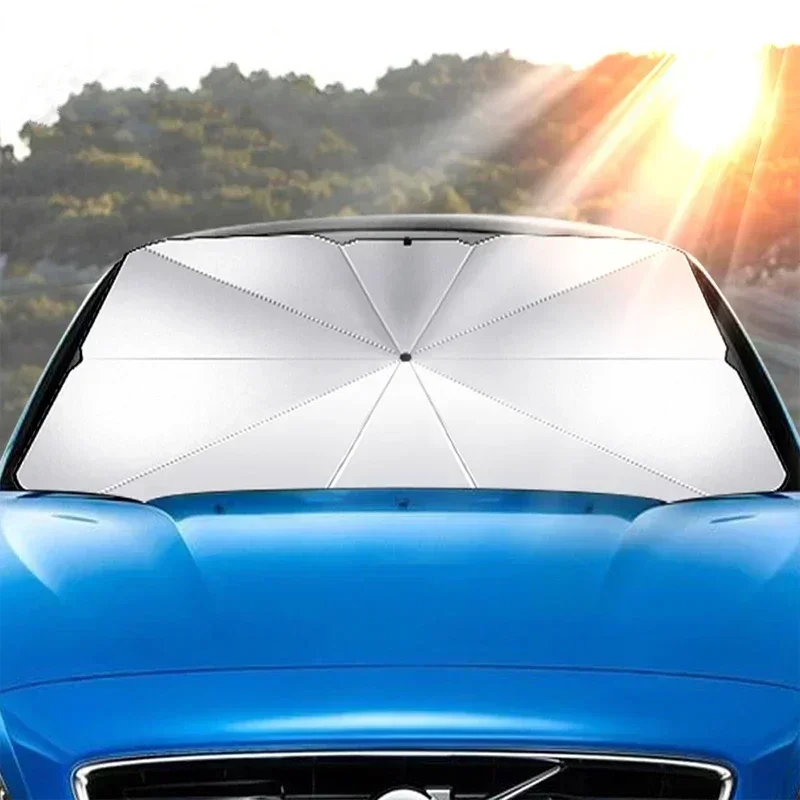 Car Umbrella Windshield Sun Shade | Universal Fit Car & Truck Sun Shade | Double Layer Windshield Cover for SUV, Sedan & Truck |