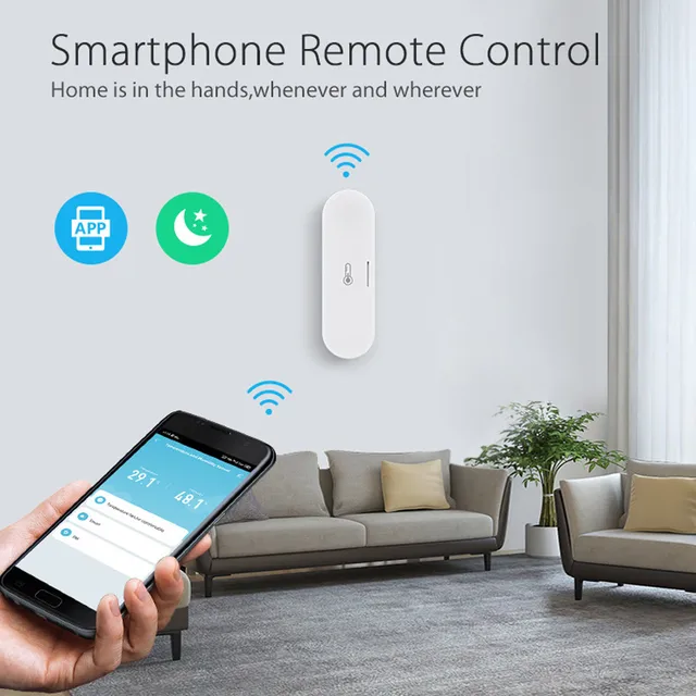 ZK40 for ZigBee Temperature Humidity Sensor Real Time Monitoring USB Power Supply for TUYA Smart 3