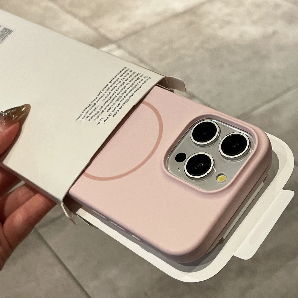 Premium Shockproof Liquid Silicon Case with MagSafe Compatibility