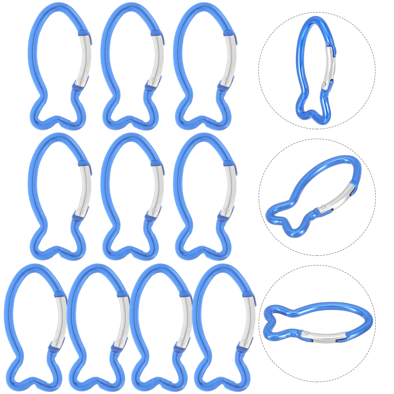 

10 Pcs Carabiner Survival Backpack Key Chain Clip Camping Clips Mini Convenient Climbing Alloy Carabiners Aluminum Travel Hooks