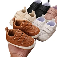 Toddler PU Sneakers Casual Solid Color Cute Baby Flats Breathable Infant Walking Shoes for Newborn Girl Boys 1