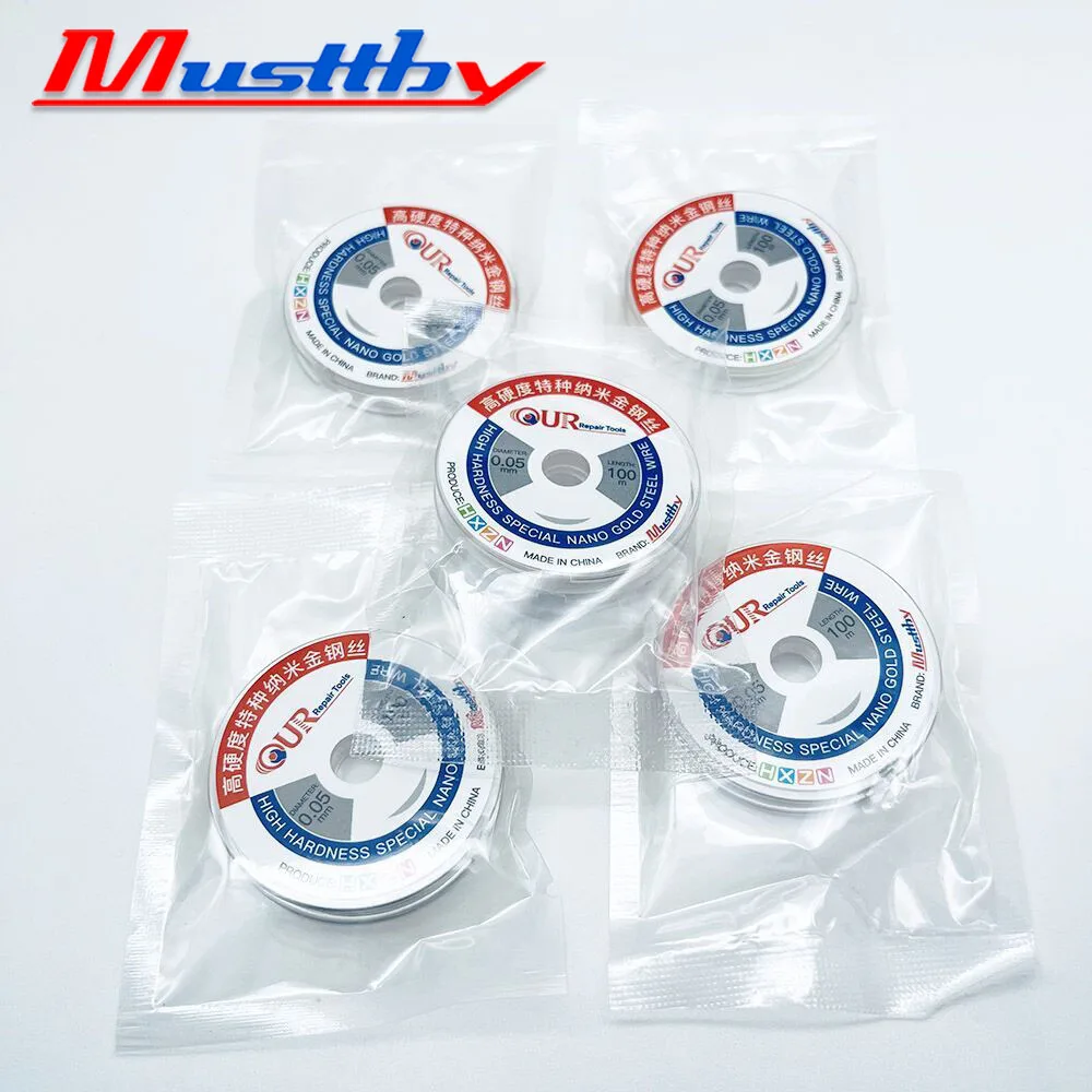 Musttby 0.05mm 골드 와이어, 아이패드, 삼성 탭, LCD 터치 스크린, 절단선 분리 합금강, 몰리브덴 와이어 수리 도구