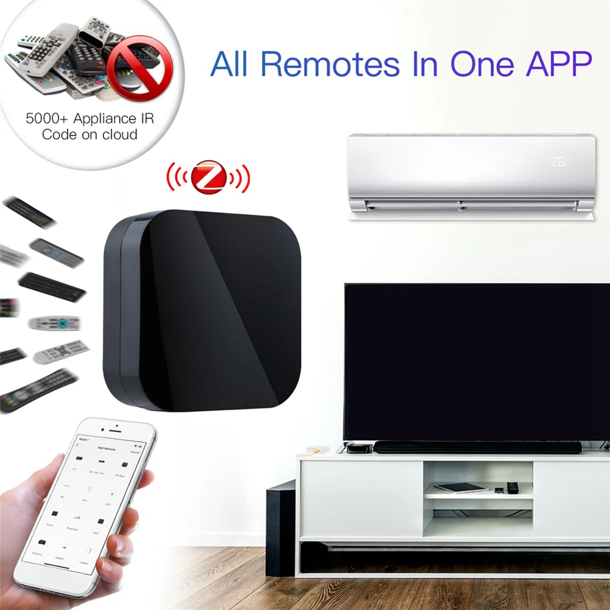 

2X Tuya ZigBee Smart IR Remote Control Universal Infrared Remote Controller for Smart Home Works with Alexa Home