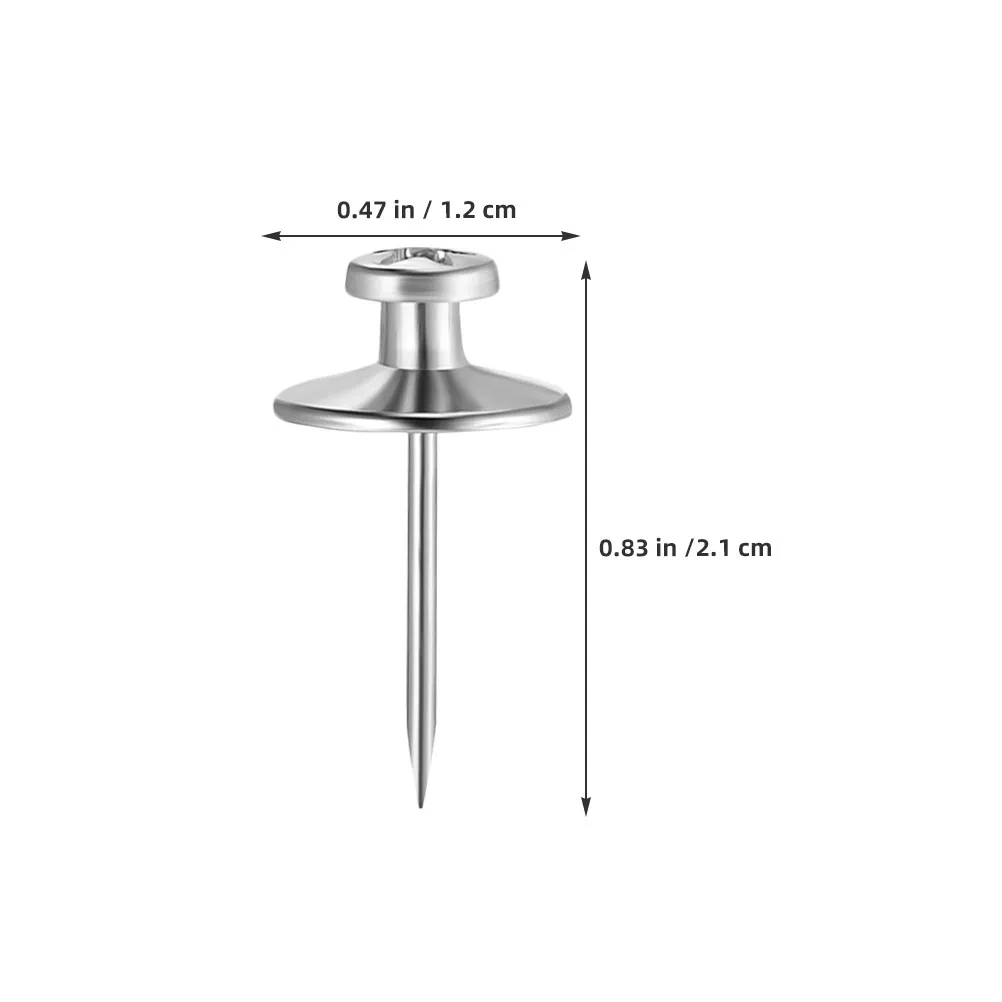 60Pcs 아연 합금 장 그림 걸이 건식벽체 석고보드 게시판용 후크가 있는 푸시 핀 간편 설치 탈부착 가능