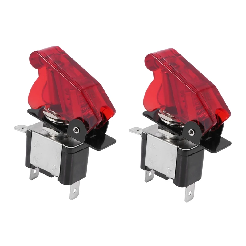 2X 12V 20A Car Truck Cover Led Light Spst Toggle Interruttore A Bilanciere Controllo On/Off 2Pin