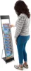 Portable Magazine Rack with 10 Pockets, Carry Bag Included,Floor-Standing Literature Display with Tiered Design,Steel 6