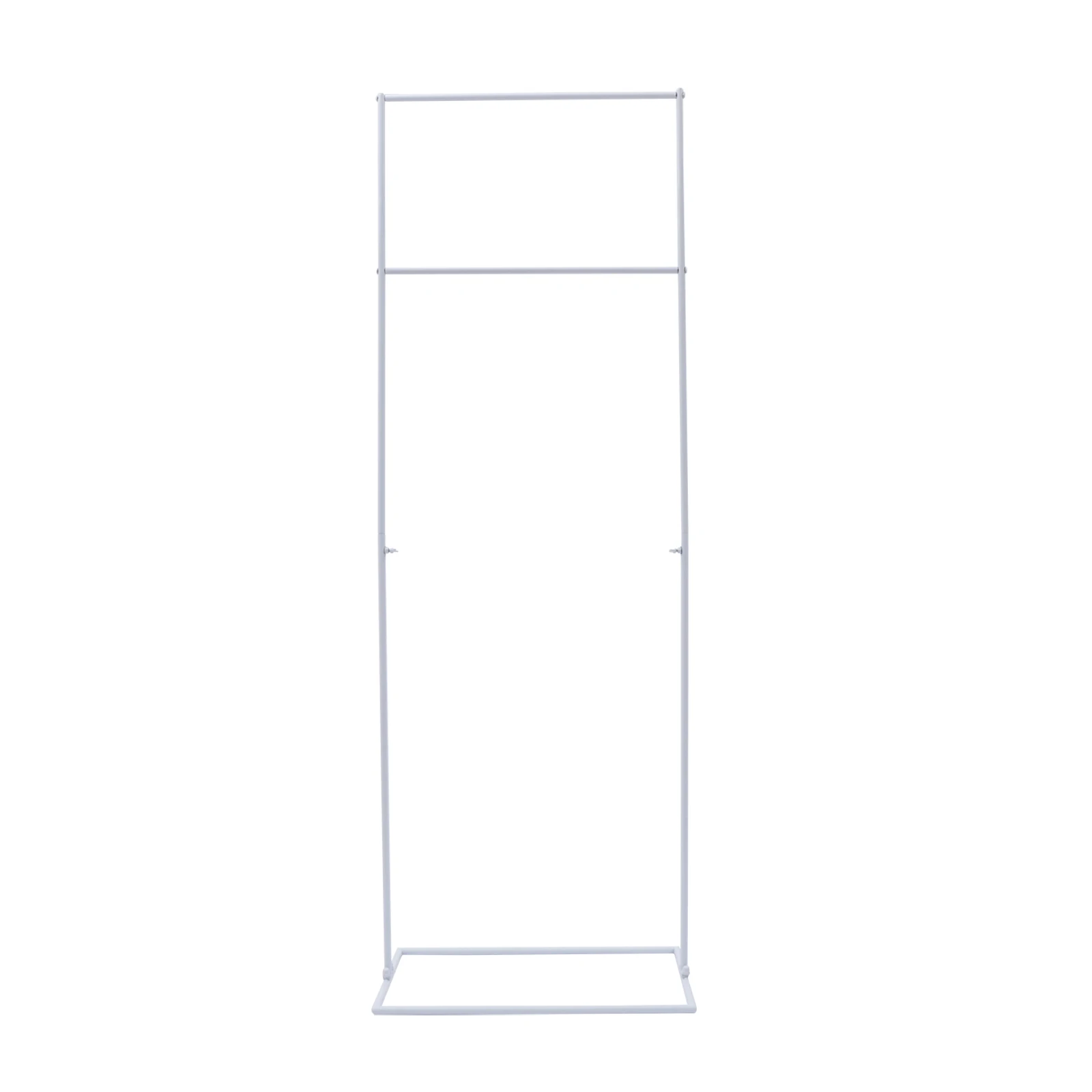 5FT Metal Wedding Arch Stand Rectangle Balloon Frame Backdrop Venue Decor Flower Display Rack for Wedding 155cm Gold/White