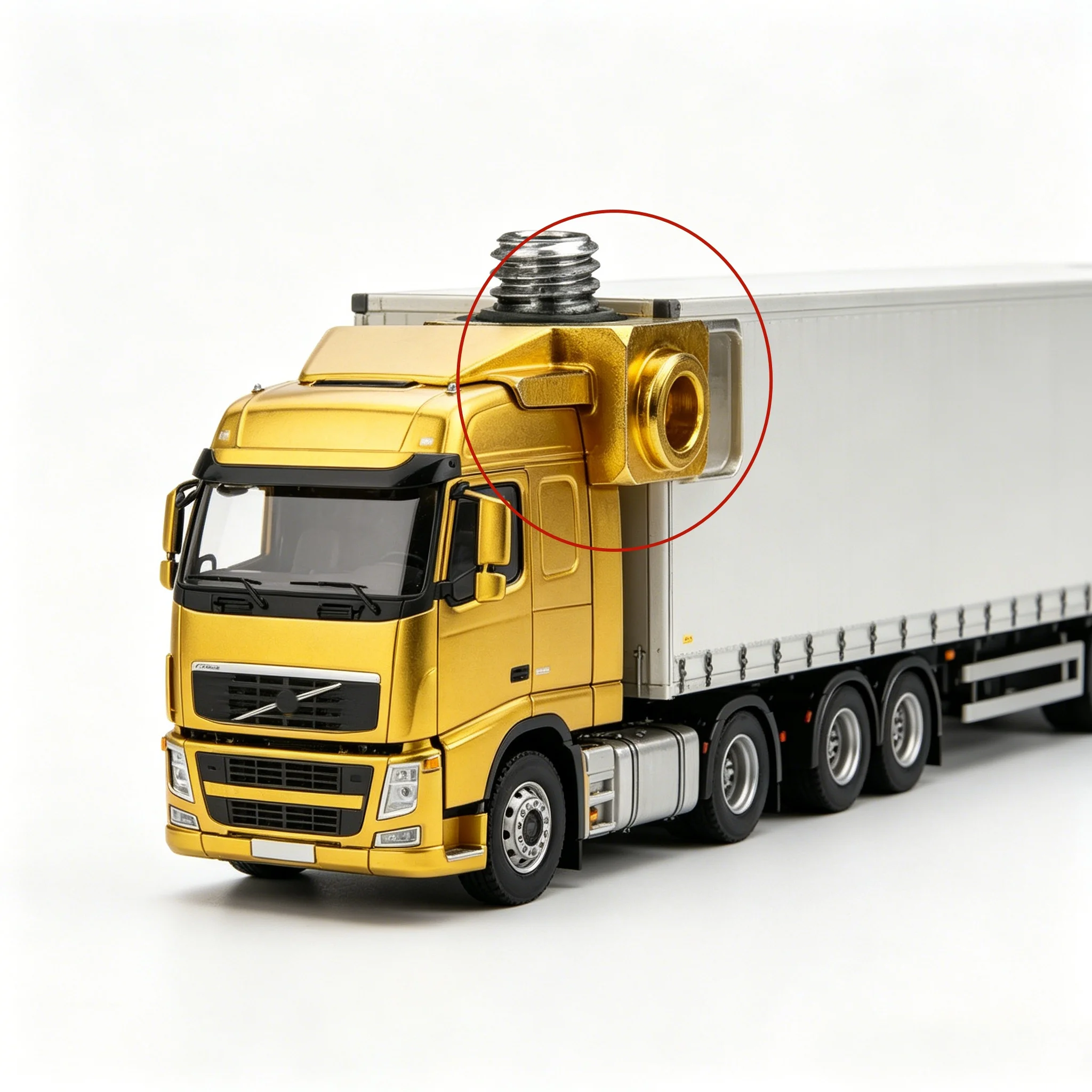 RC 1/14 3-teilige Messing-Schweißdüse für Tamiya Muldenkipper Hydraulikbagger Modell Ölschlauch für SCANIA Tripper DIY-Teile