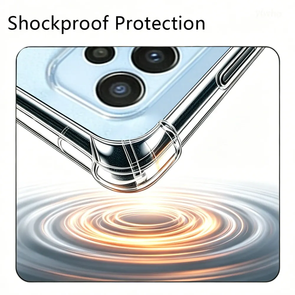 Crystal Clear Transparent Slim Soft Case with Corner Protection and Precise Cutouts