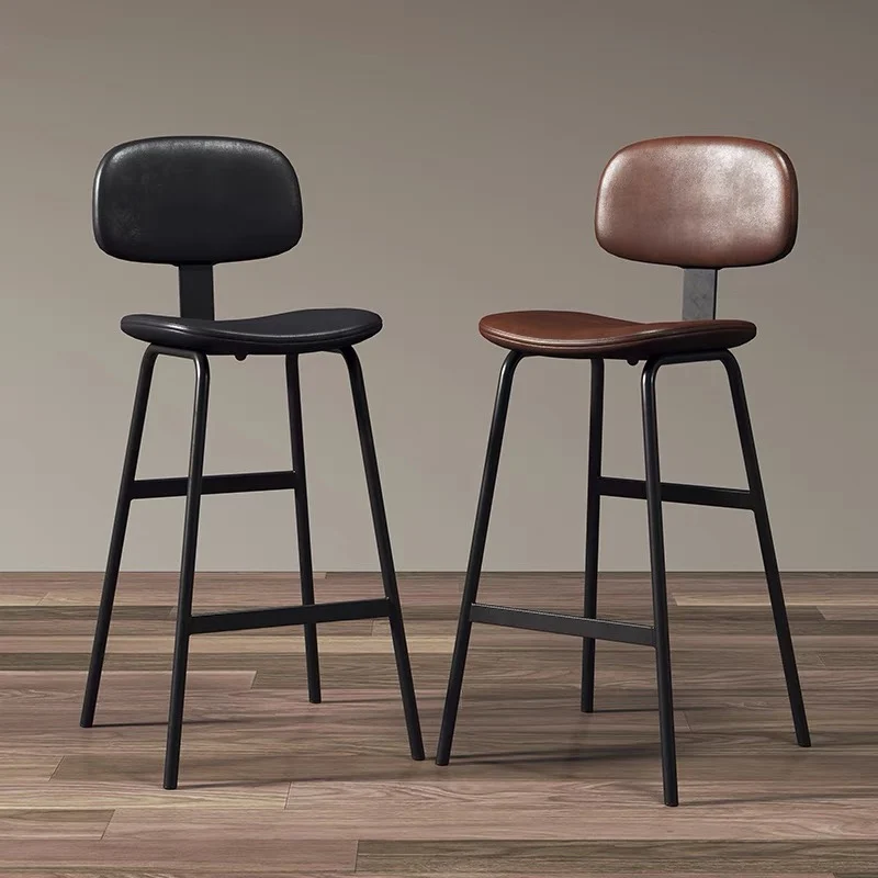 

Черные Водонепроницаемые барные стулья, современные металлические скандинавские кожаные стулья, барные стулья, Минималистичная коричневая роскошная мебель Taburete Alto