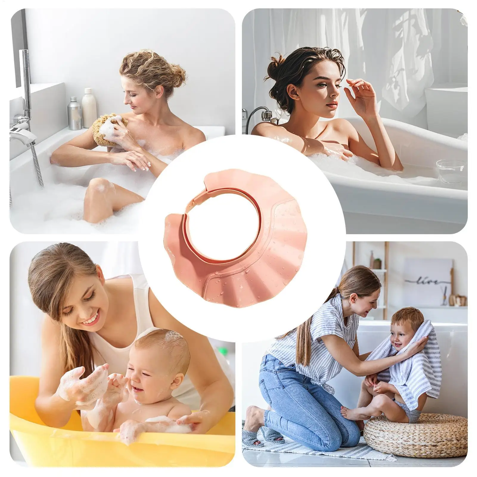 Silicone Hair Washing Shield and Shower Visor