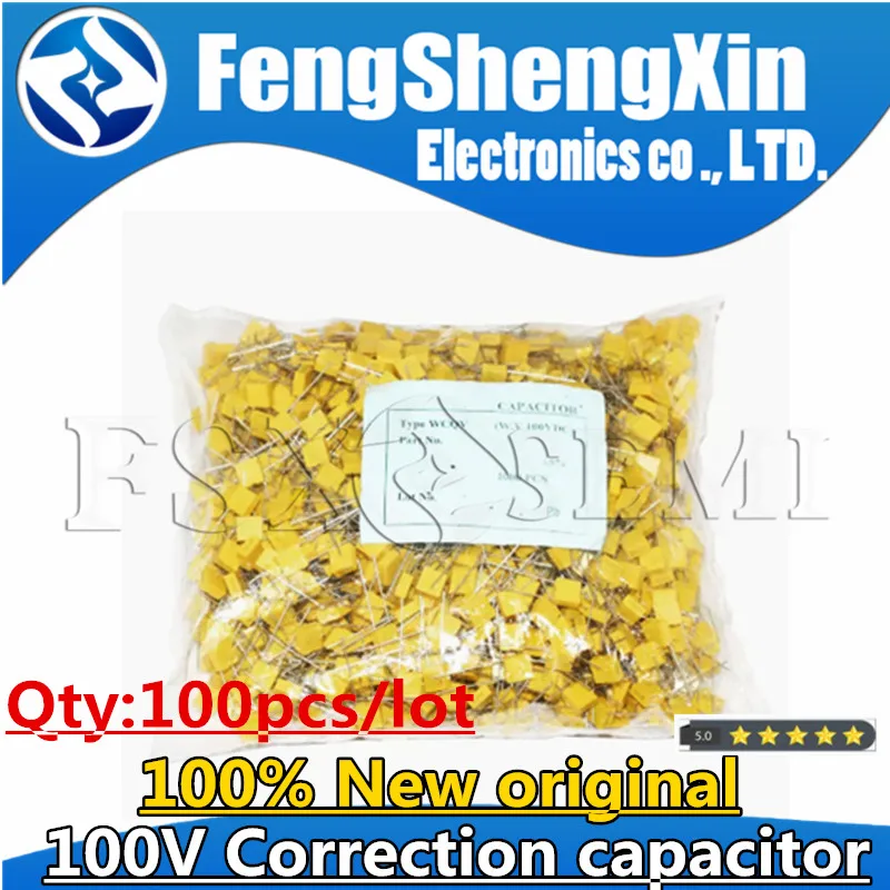 100pcs Polypropylene Safety Plastic Film 100V 1nF ~ 470nF 100nf 220nf 10nf 47nf 22nf 1nf 0.47uf 0.1uf 330nf Correction capacitor 10pcs correction capacitor polypropylene safety plastic film 63v 100v 250v 470nf 56nf 560nf 6 8nf 68nf 680nf 8 2nf 82nf 120nf