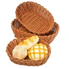 Oval plastic imitation rattan storage basket snack bakery snack basket party centerpiece home dining table kitchen supplies 1