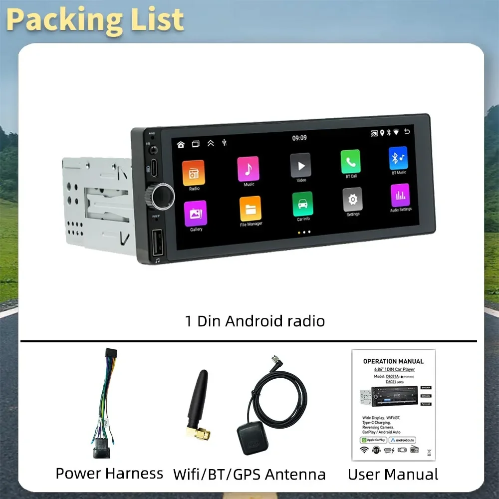 1 Din Draadloze Carplay Android Auto Radio Android Auto Multimedia Voor Renault Twingo I 1995-2006 Stereo Head Unit Autoradio Gps