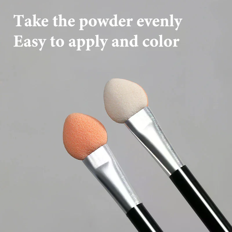 10Pcs Disposable Double-Sided Nail Powder Sponge Brushes Mirror Chrome Pigment Applicator Eyeshadow Sponge Stick Manicure Makeup
