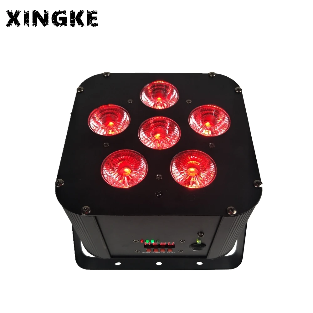 

4Pcs/Lot RGBWA+UV 6In1 Led Par Light 6X18W Battery Par Uplights DMX Stage Dj Wifi Wireless 6X18W RGBWA+UV 6In1 Led Par Light