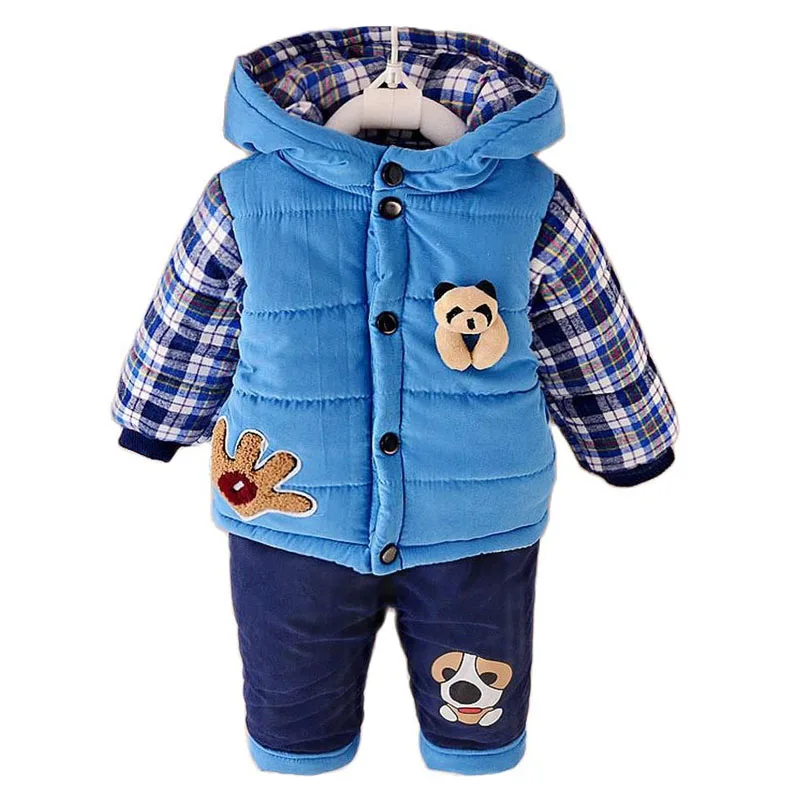 Boys' Winter Velvet Hoodie Set 5