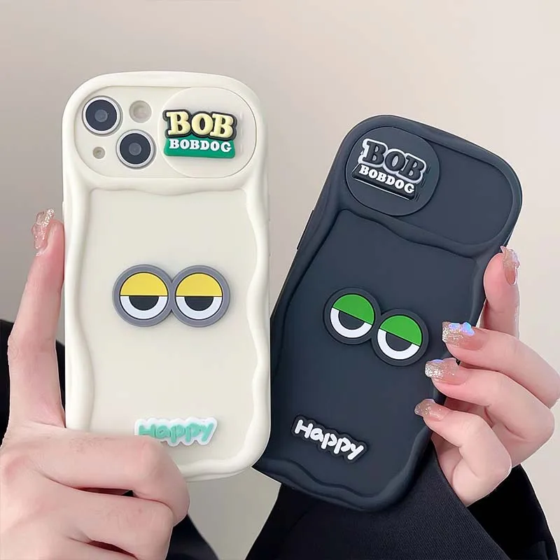 Phone Protective Case With 3d Cartoon Eyes For Iphone Series_voghion.com