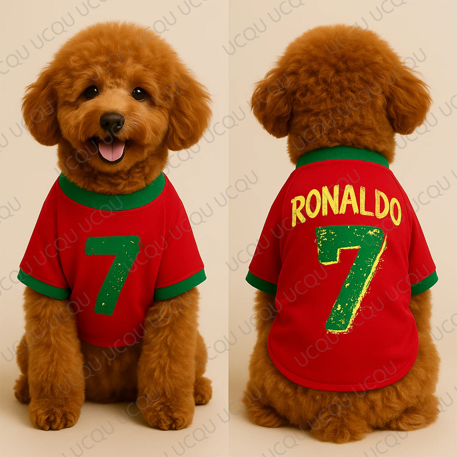 호날두  7가지 클래식 색상의 애완동물 축구 유니폼 ? 강아지와 고양이를 위한 ..