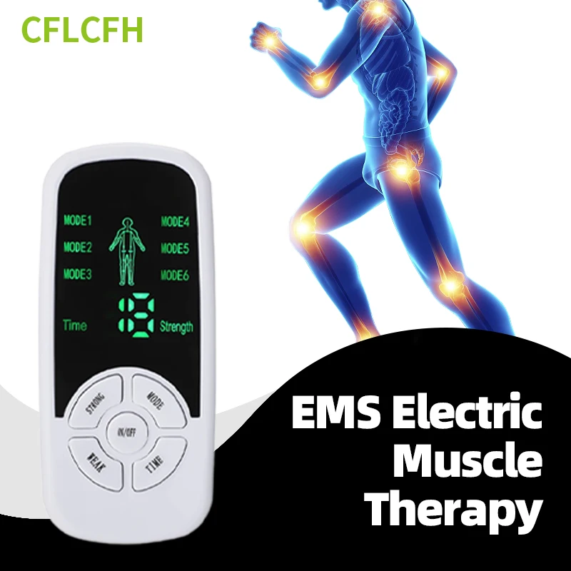 

EMS Electric Therapy Stimulator 6 Modes Tens Unit Machine Pulse Abdominal Meridian Physiotherapy Massage Body Muscle Massager