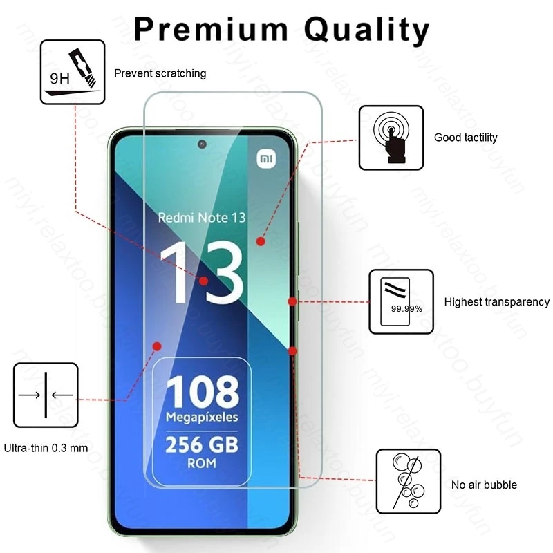3-Pack Premium Tempered Glass Screen Protector with Full Coverage