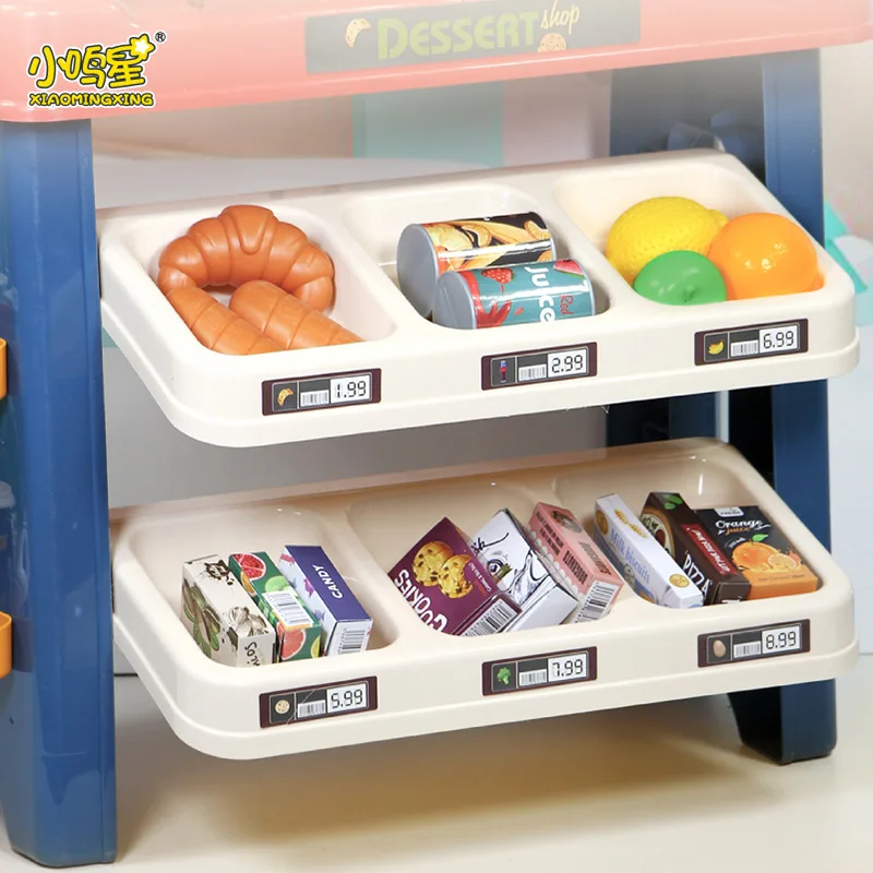 Luxury Ice Cream Supermarket Combination Set  Furniture Toys Children Play House Simulation Dessert Shop Combination Toys 2