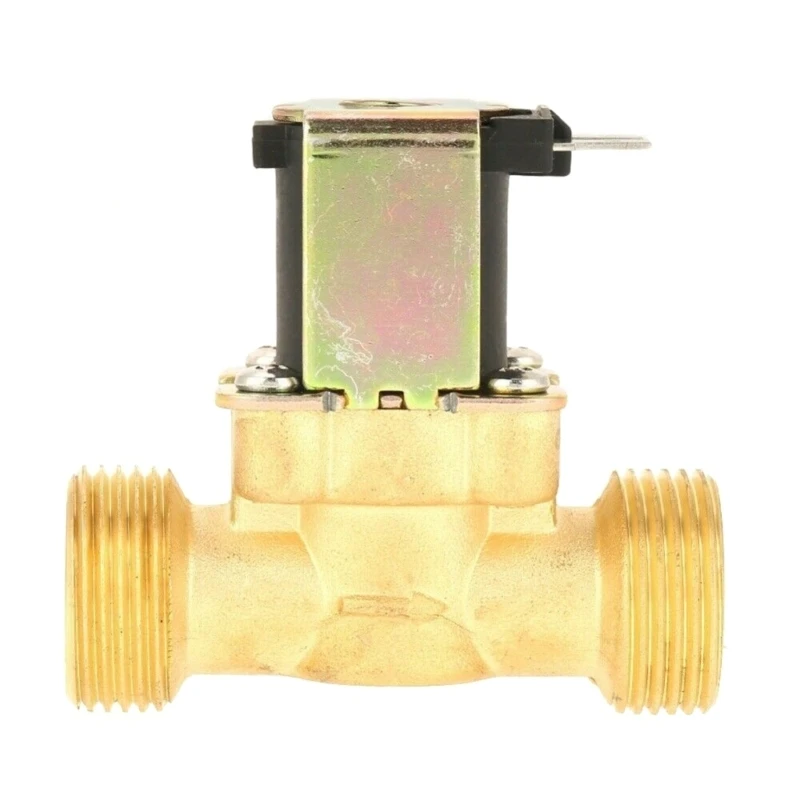 

AC220V DC12V 24V DN15 3/8" Brass Electric Solenoid Normally Closed Water Inlet For Solar Water Heaters