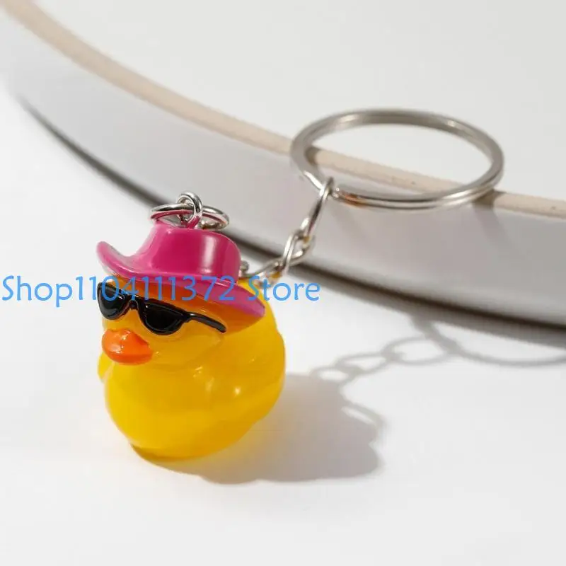 P9FE modische kleine kleine Entenohrringe/Keyrings handgefertigte Hänge Dekoration – Detail 1