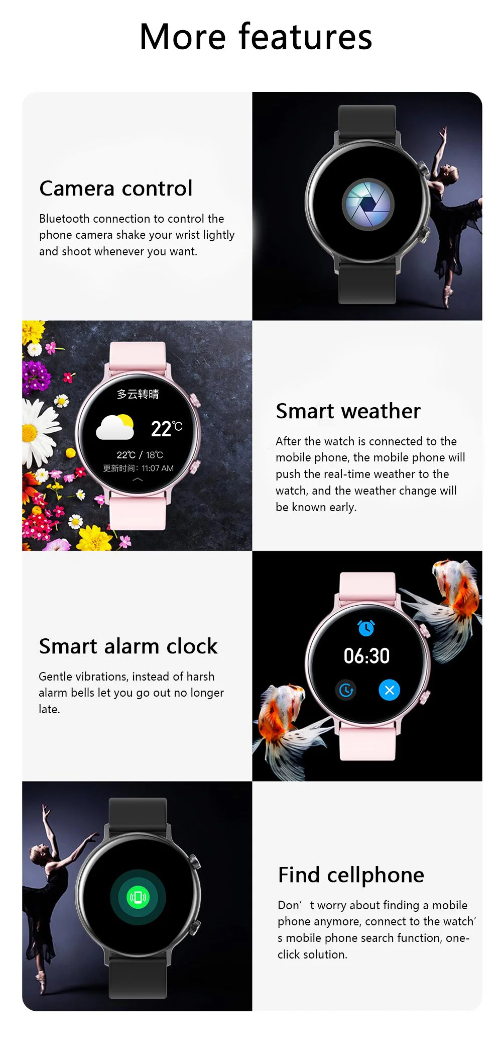 2022 Fashion Smart Watch Men Fitness Bracelet Heart Rate Blood Pressure Monitoring Sports Tracker Call Smartwatch Gift for Women