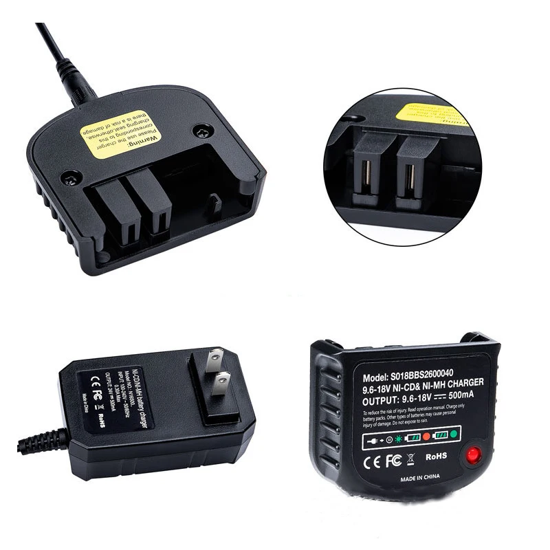 Carregador de Bateria Li-ion Multi-volt 9.6v18v Apto para Black Decker Ni-cd Bateria Ni-mh Hpb18 Hpb18-ope Hpb12 Hpb14 Db18v Fsb18 Fs120bx - Image 5
