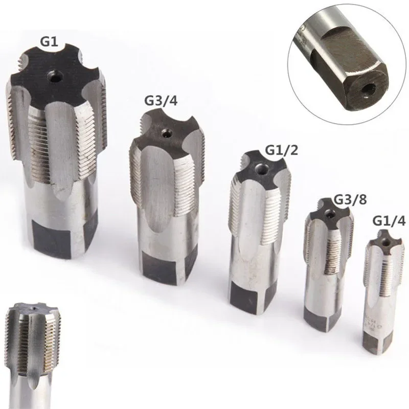 

1pc G1/8 1/4 3/8 1/2 3/4 HSS Taper Pipe Tap Metal Screw Thread Cutting Tools Cylindrical Pipe Thread Tap Pipe